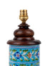 Blue Pottery Cylinder Lamp (Without Lampshade)